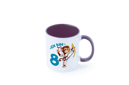 Ich bin 8 | 8. Geburtstag Karate Kampfsport Affe lustiger Spruch Geschenk