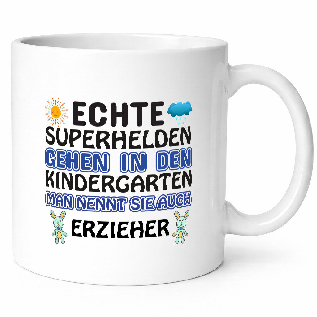 Superheld Erzieher | Tasse Kindergärtner Kindergarten lustiger Spruch Geschenk