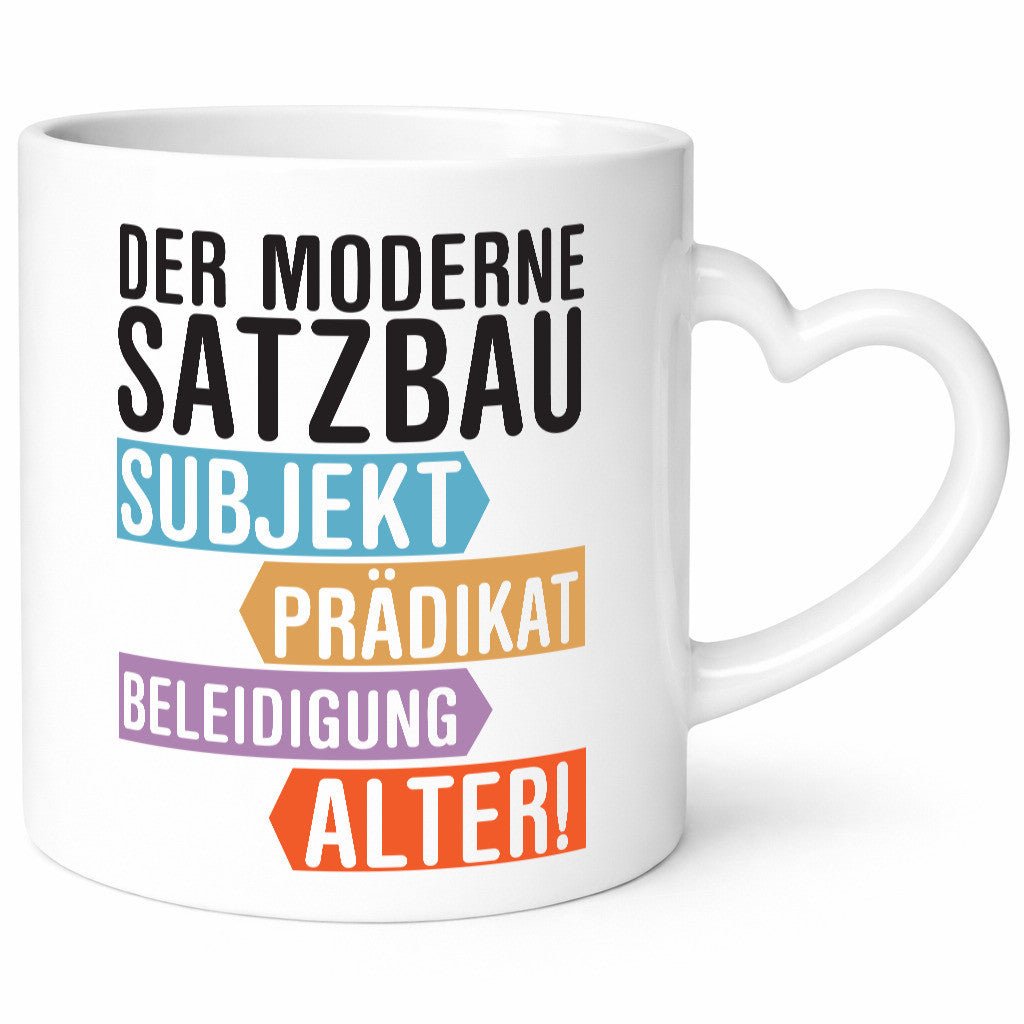 Moderner Satzbau | Lehrer Lehrerin Kollege lustig Arbeit Kollegen Büro Geschenk