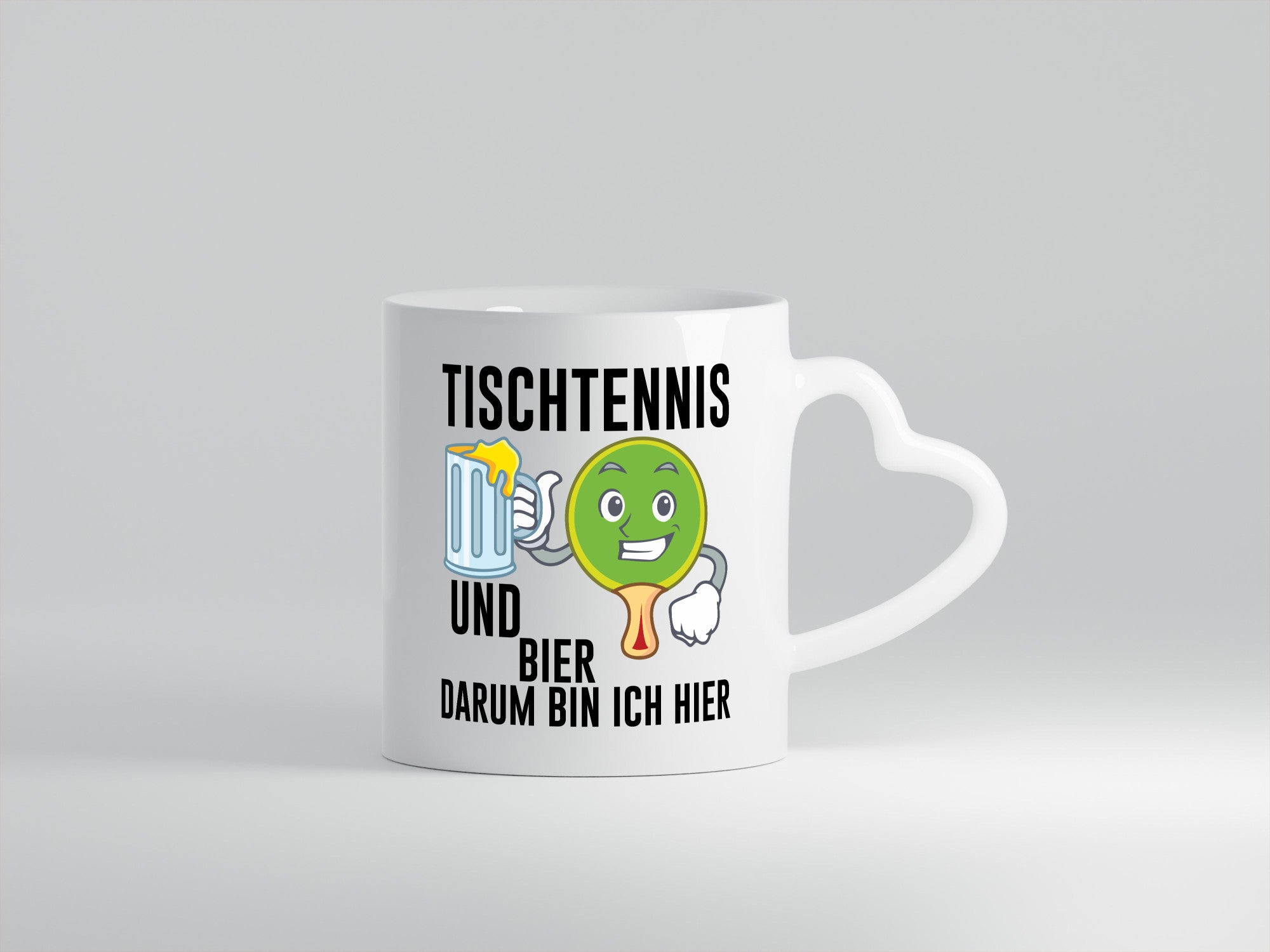 Tischtennis und Bier darum bin ich hier | Geschenk Humor Geschenkidee lustiger