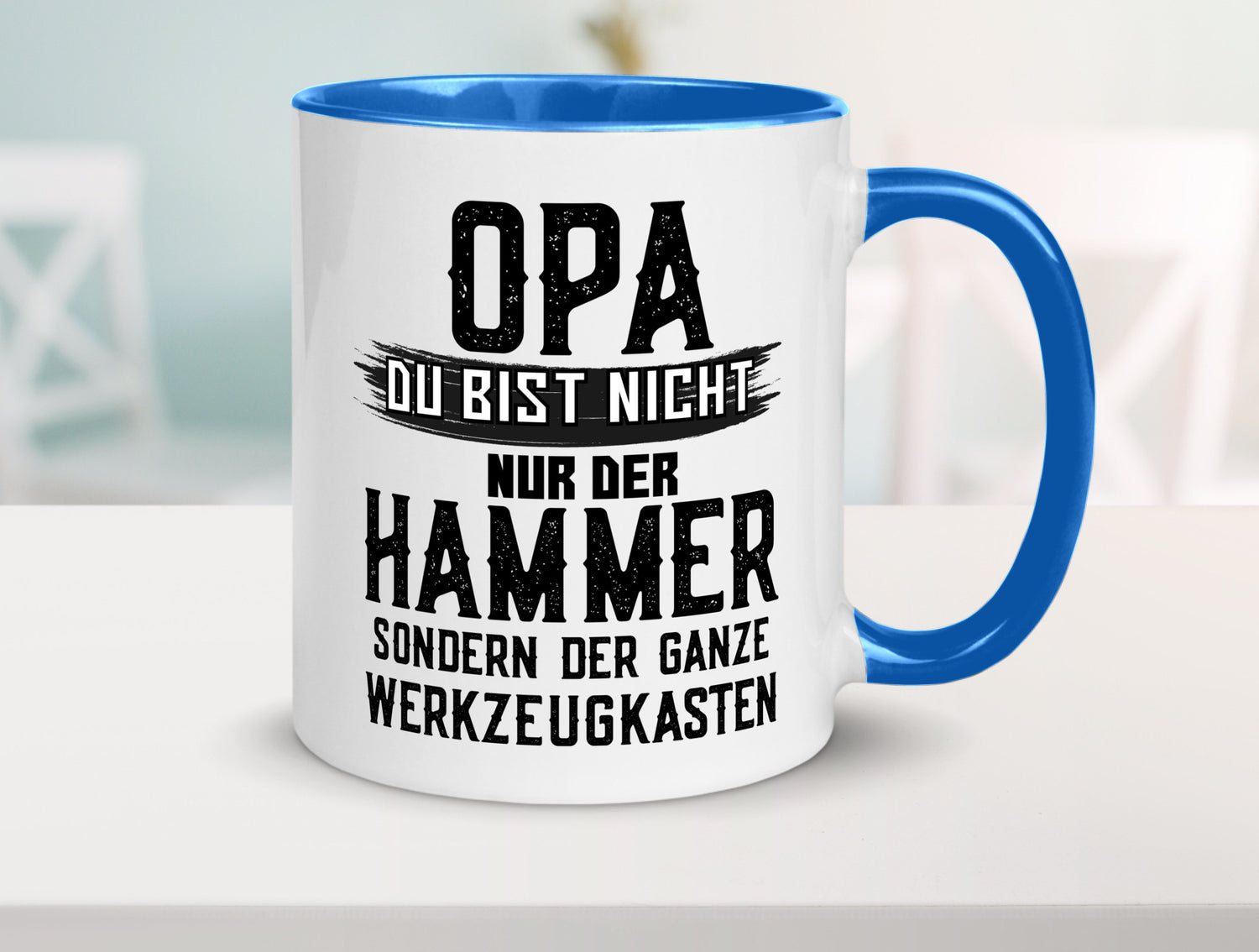 Opa ist der Hammer | Großvater Tasse Werkzeugkasten lustig Familie Geschenkidee