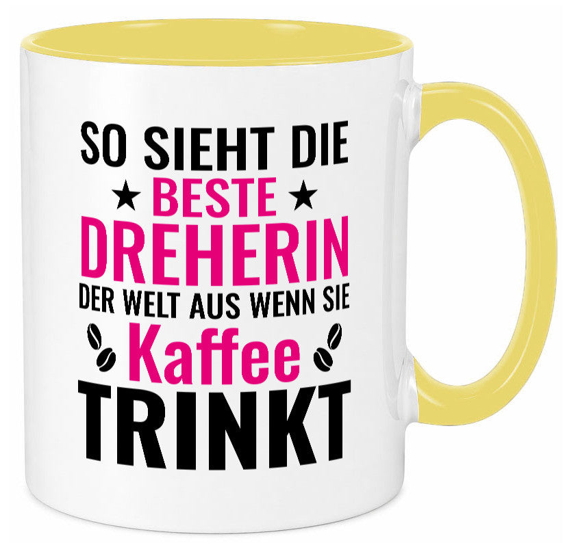 Kaffee trinkt: Dreherin | Fräser Dreher lustiger Spruch Geschenk Humor Tasse