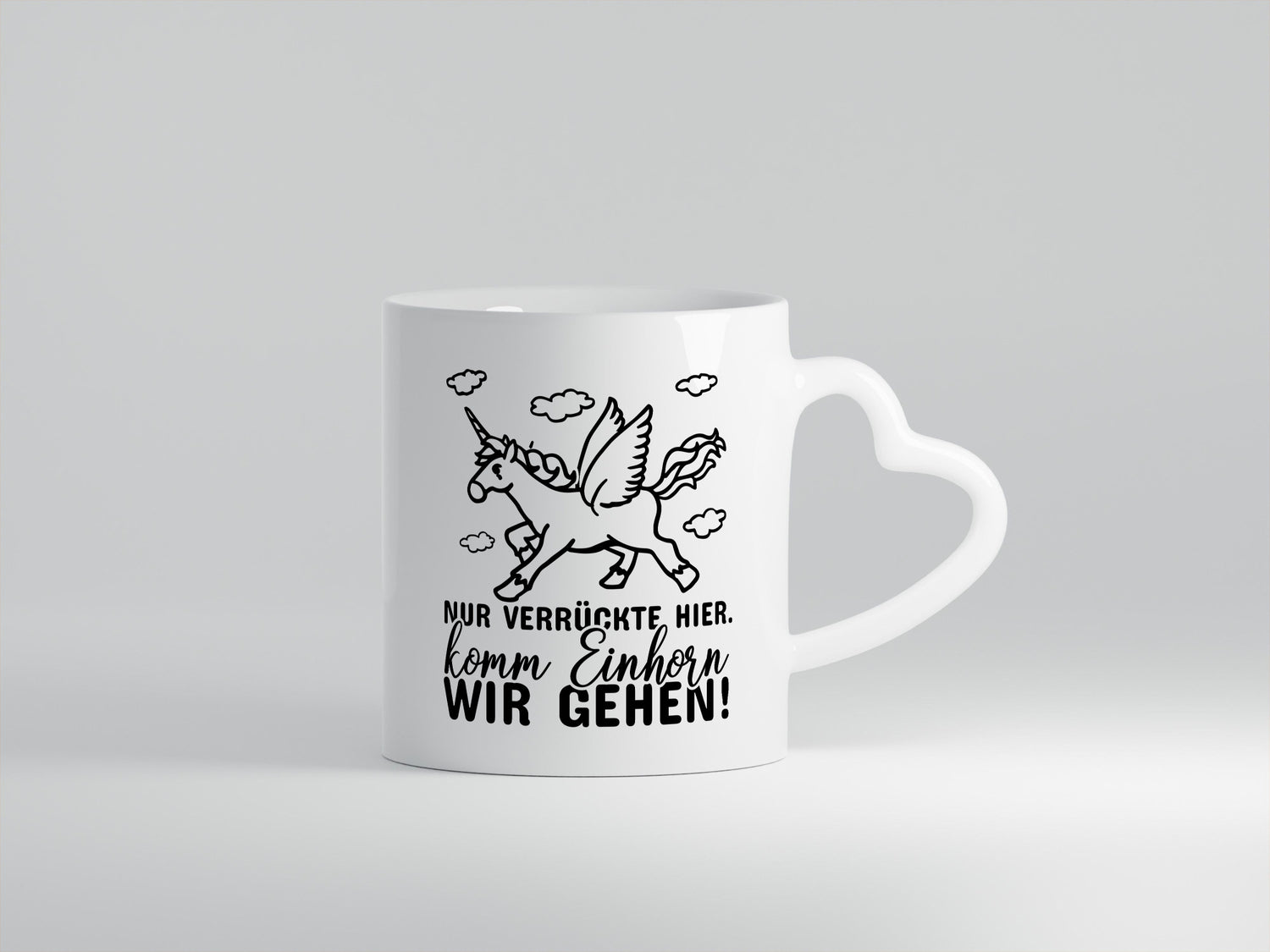 Nur verrückte hier lustig Humor Geschenkidee Geschenk Tasse