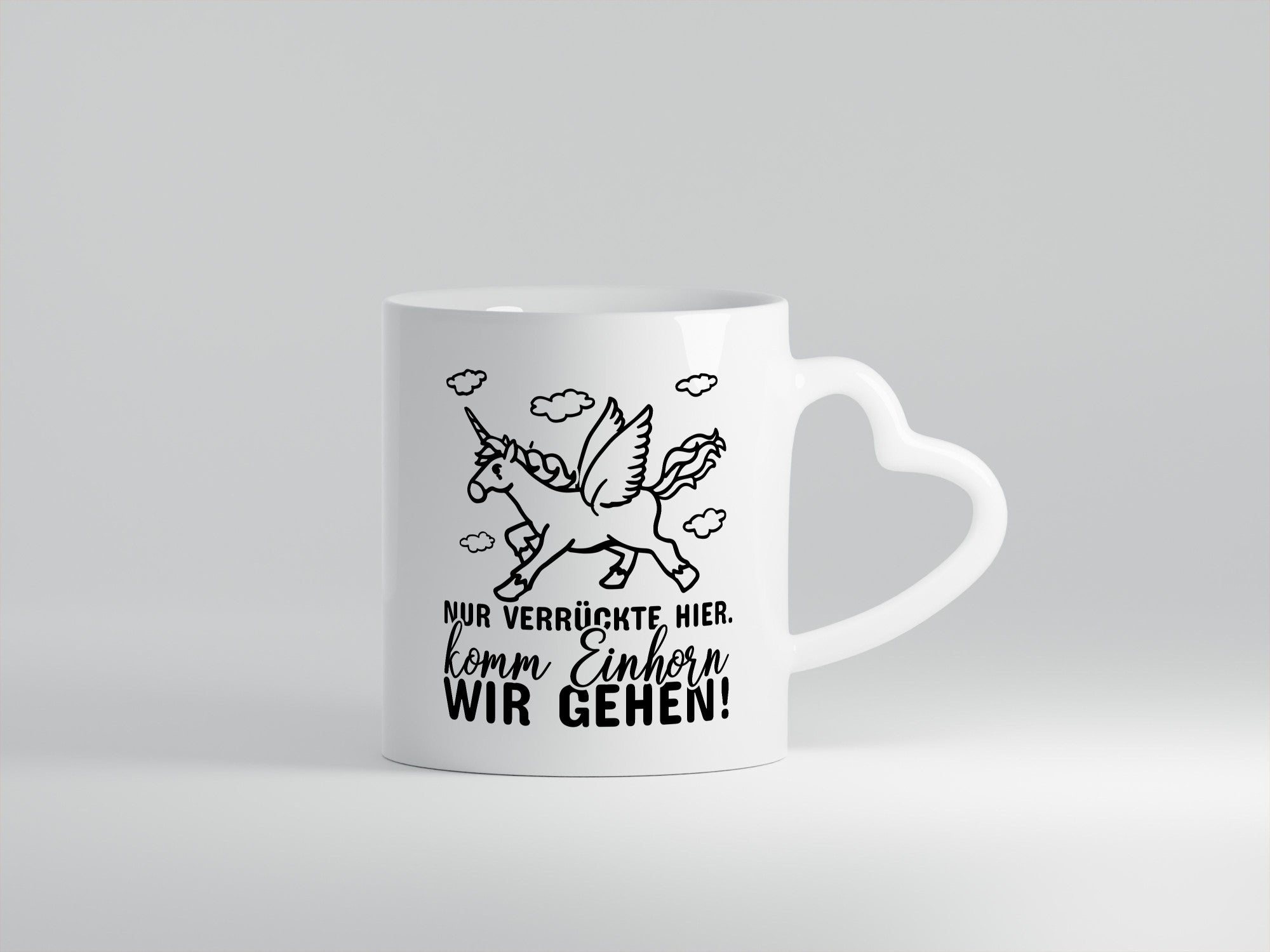 Nur verrückte hier lustig Humor Geschenkidee Geschenk Tasse