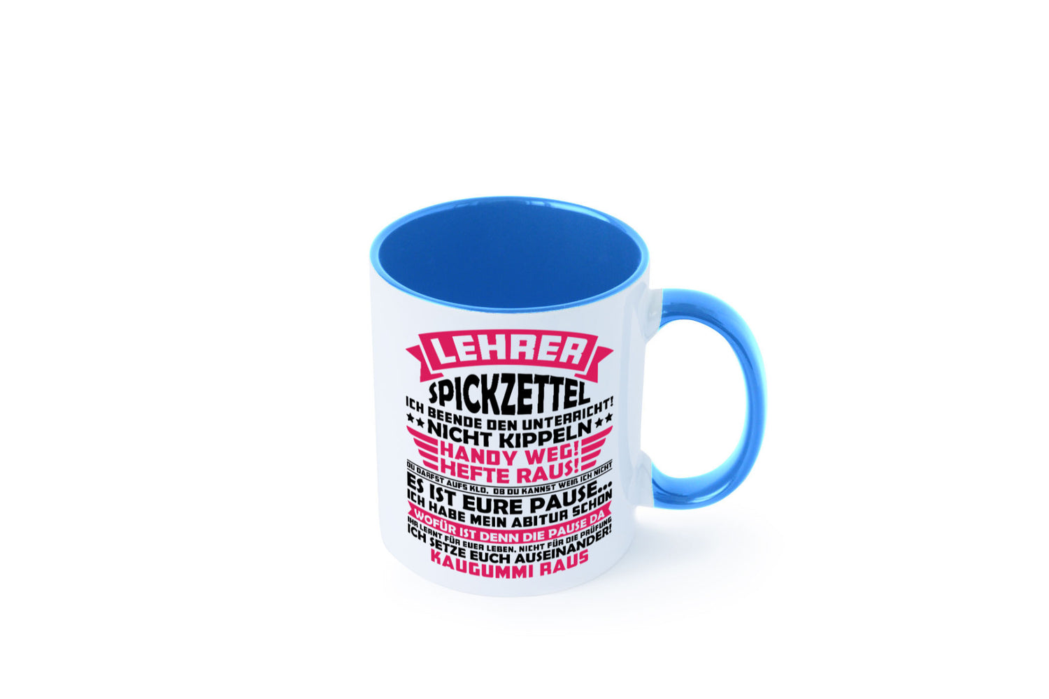 Lehrer Spickzettel | Beruf Tasse lustiger Spruch vl8 Geschenkidee Arbeit