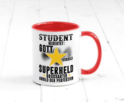 Bedeutung von Student | Universität Uni Studium Geschenkidee Humor Tasse