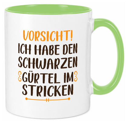 Schwarzen Gürtel im Stricken | Stricknadel lustiger Spruch Geschenk Humor