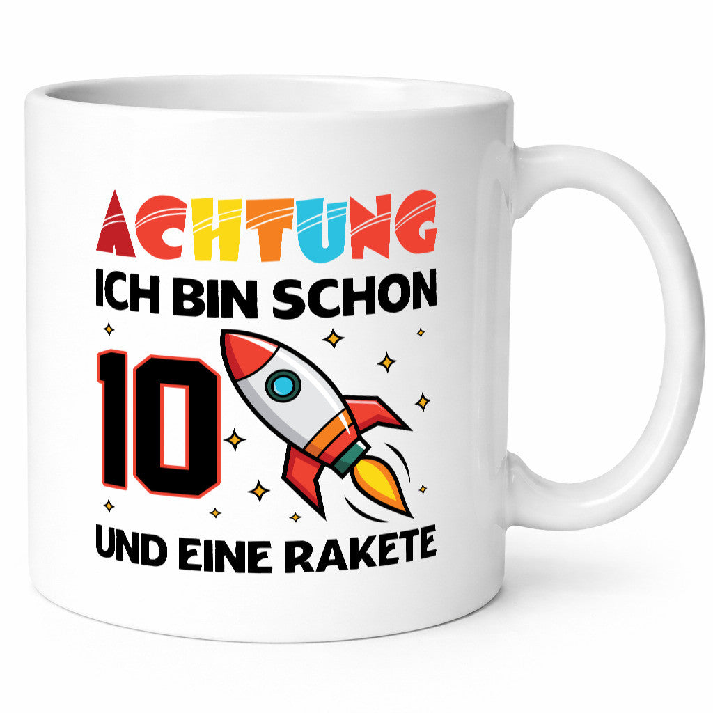 10. Geburtstag | Rakete Weltraum 10 Jahre Galaxy Humor Geschenkidee Tasse
