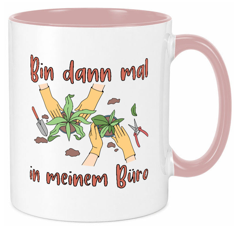 Bin im Büro | Gartenarbeit Pflanzen Humor Witz Geschenkidee Arbeit Kollegen