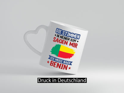 Benin | Urlaub Stimmen in meinem Kopf Traumland Geschenkidee Humor Tasse