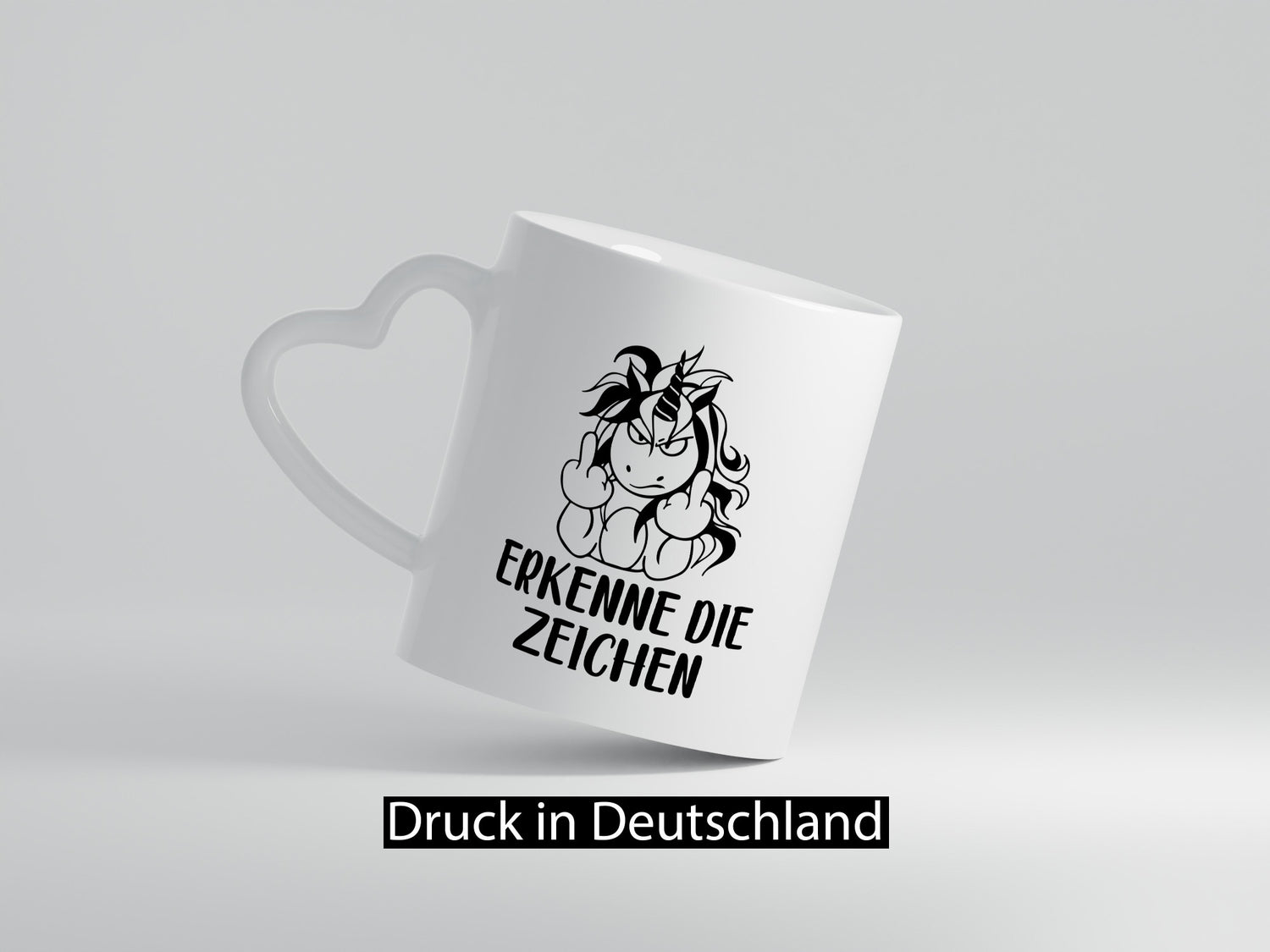 Erkenne die Zeichen | Stinkefinger Humor Geschenkidee Tasse