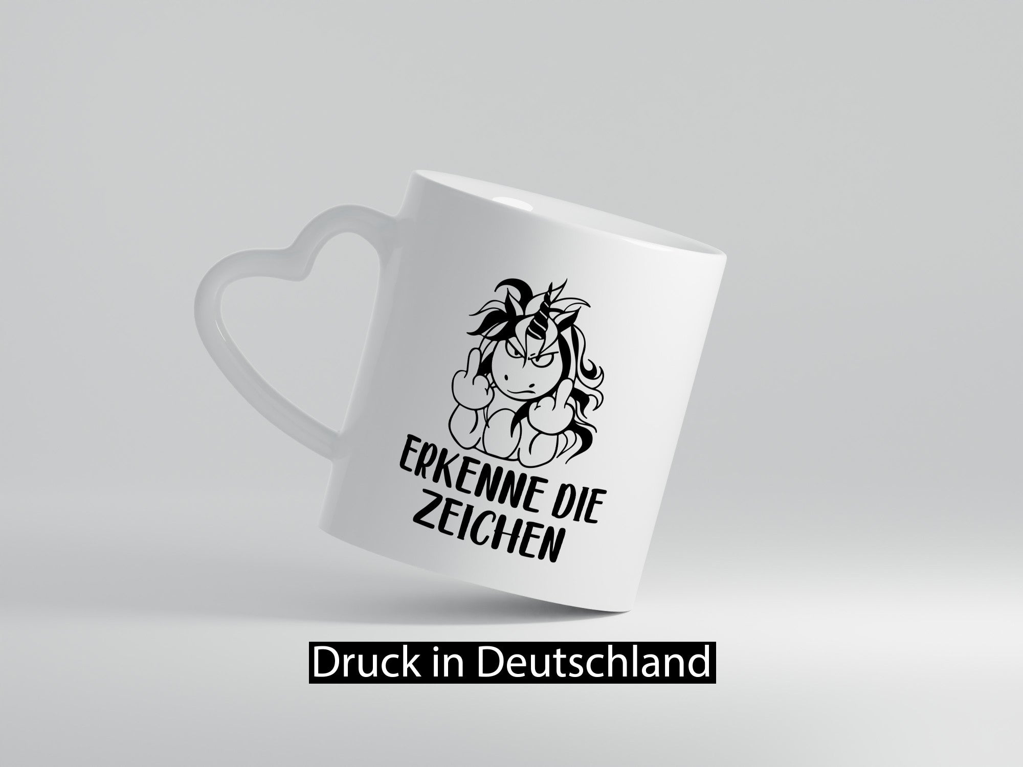 Erkenne die Zeichen | Stinkefinger Humor Geschenkidee Tasse