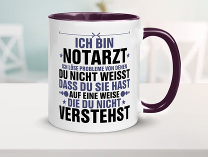Löse Probleme: Notarzt | Arzt v2 Geschenkidee Humor Tasse