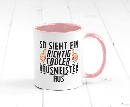 Richtig Cooler Hausmeister | Hauswart Geschenkidee Humor Tasse