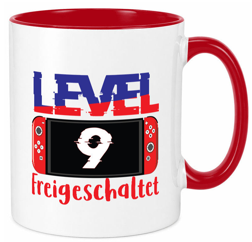 Level 9 Freigeschaltet | 9. Geburtstag Zocker Gamer Humor Geschenkidee Tasse