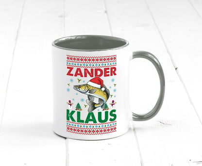 Zander Klaus | Ugly Christmas Angler Angeln v2 Geschenk Humor Geschenkidee Tasse