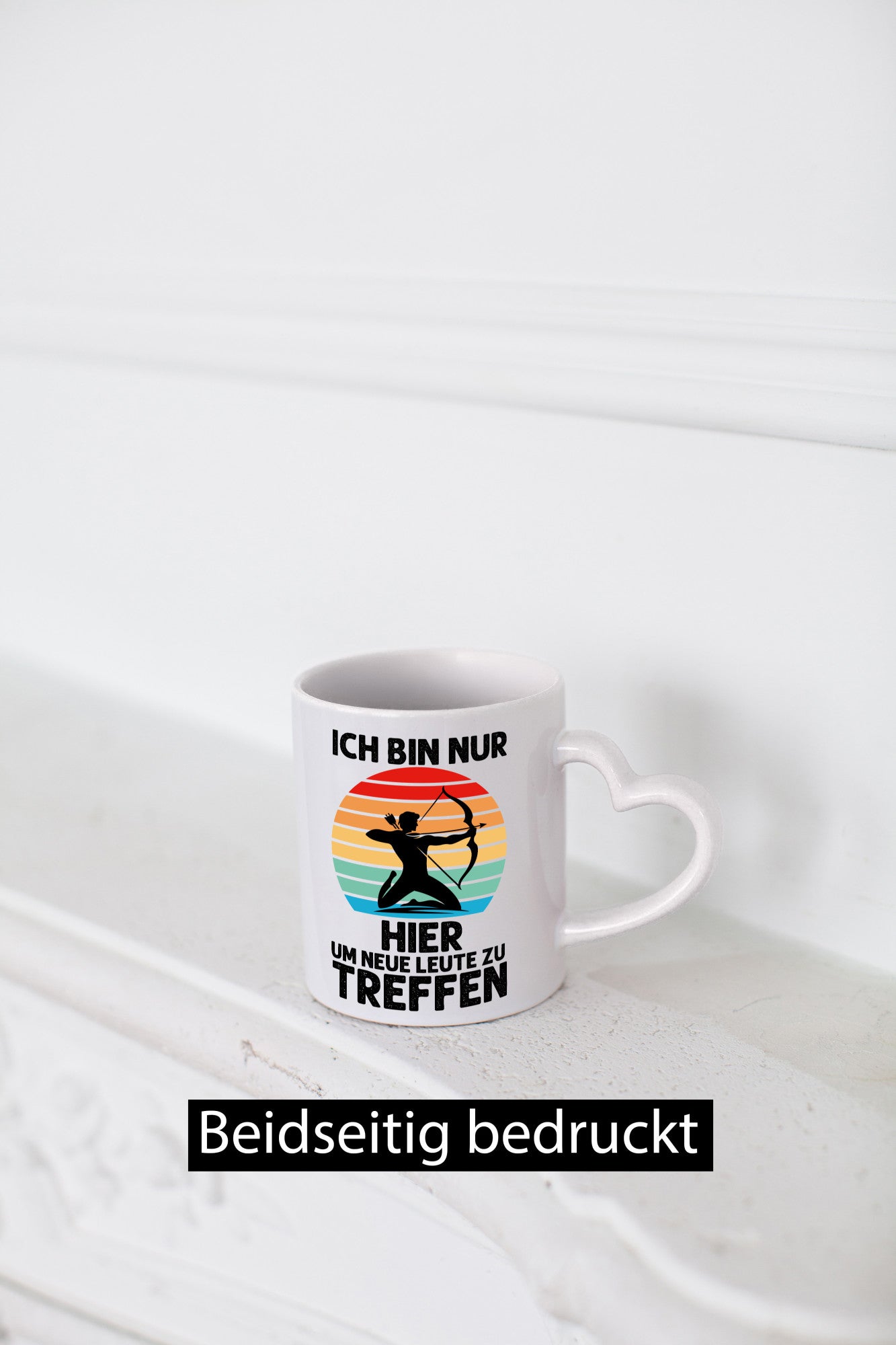 Nur hier um neue Leute zu treffen | Bogenschütze Humor Geschenkidee Tasse