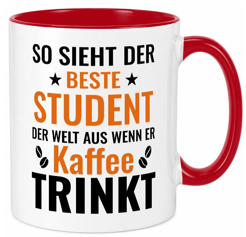 Kaffee trinkt: Student | Universität Uni Studium Humor Geschenkidee Tasse