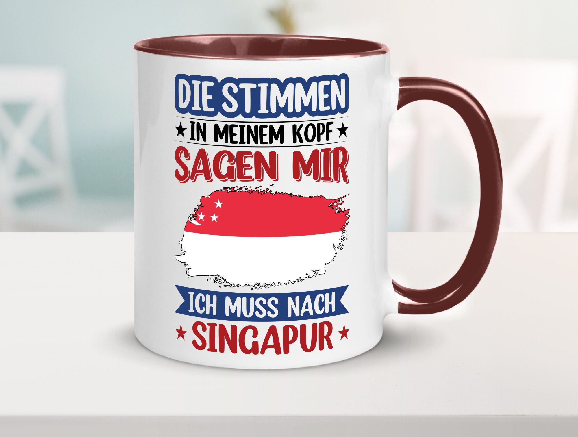 Singapur | Urlaub Stimmen in meinem Kopf Traumland v2 lustiger Spruch Geschenk
