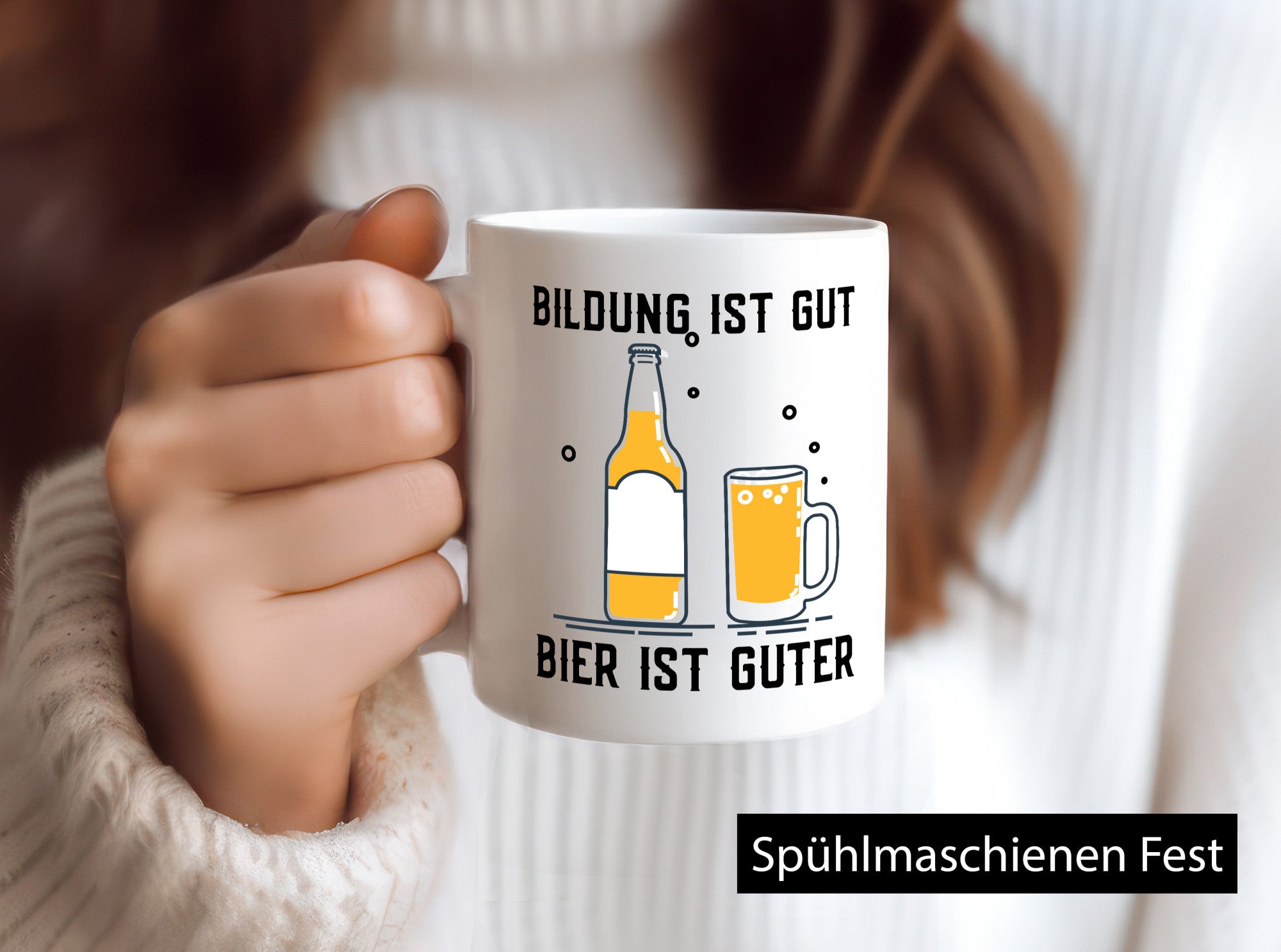 Bildung ist gut | Bier Biertrinker Party Humor Feier lustiger Spruch Geschenk