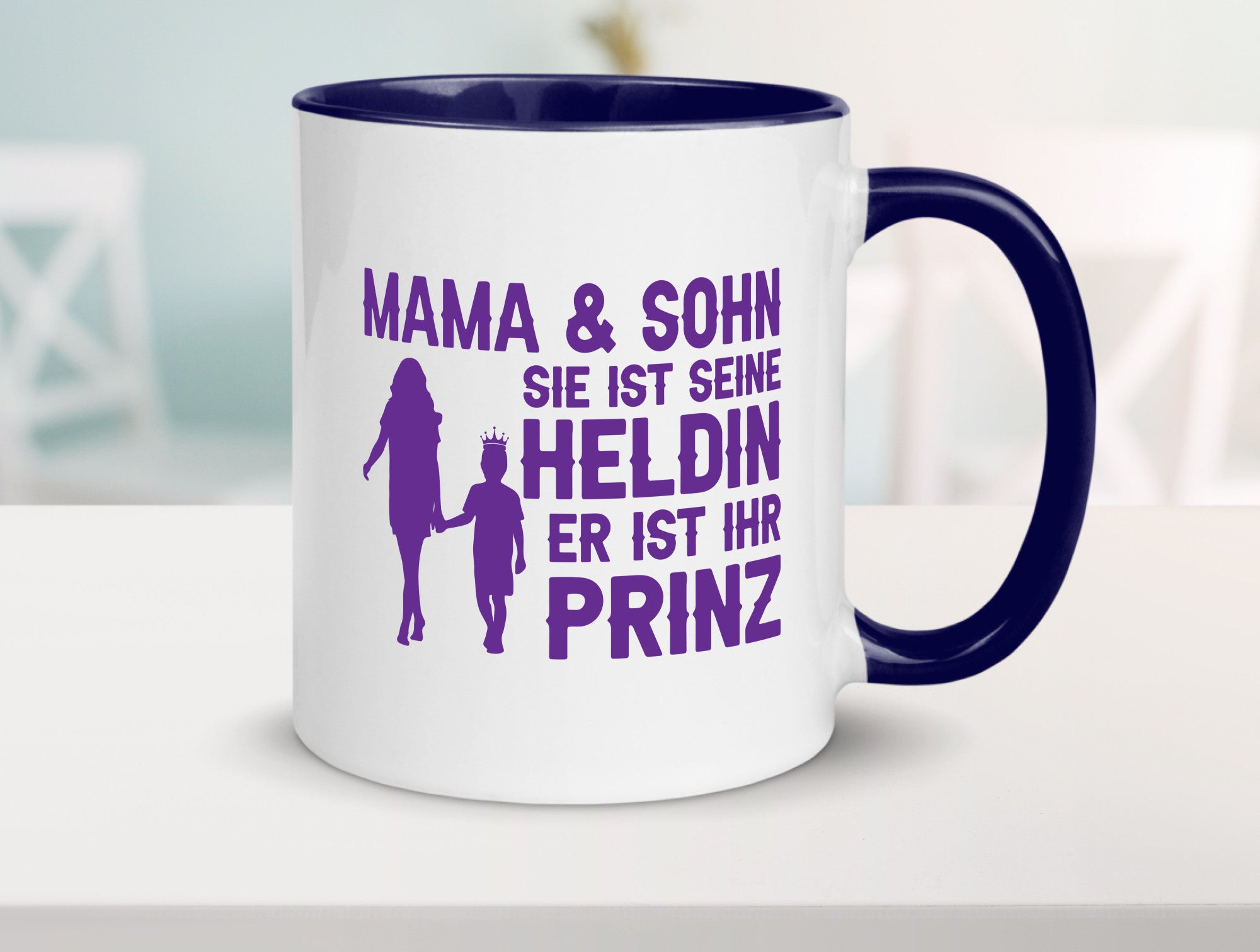 Mama &amp; Sohn | Helding Prinz Mutterliebe Geschenkidee Familie Humor Tasse