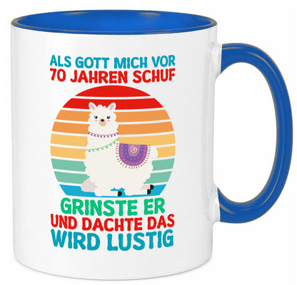 70. Geburtstag | 70Jahre Gut Schuf mich Lama Humor Geschenkidee Tasse
