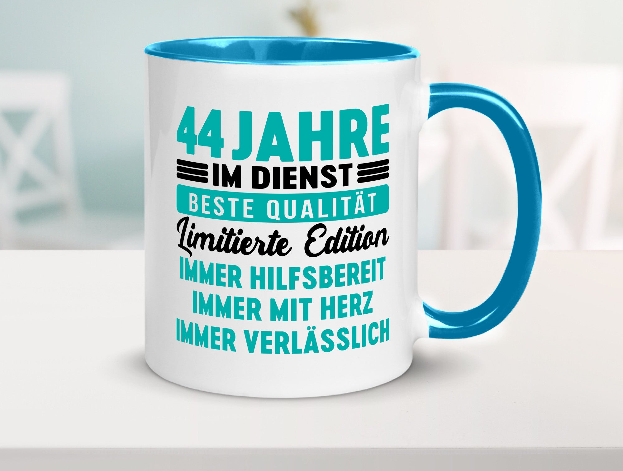 44 Jahre im Dienst | Jubiläum Arbeit v5 lustig Kollegen Büro Geschenk Tasse
