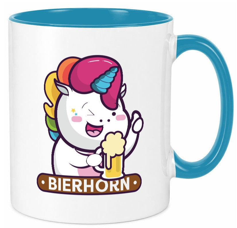 Bierhorn | Einhorn Bierglas Geschenk Humor Geschenkidee lustiger Spruch Tasse