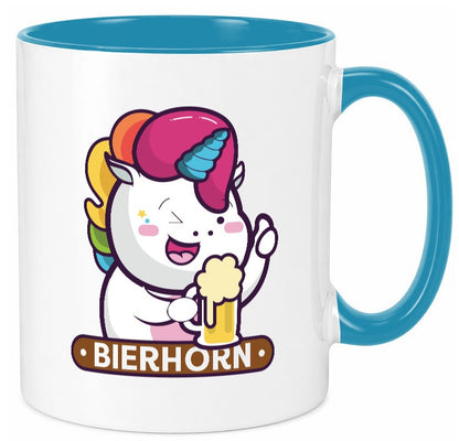 Bierhorn | Einhorn Bierglas Geschenk Humor Geschenkidee lustiger Spruch Tasse