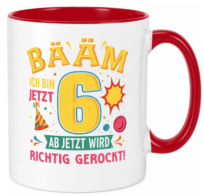 6. Geburtstag | 6 Jahre ab jetzt wird richtig gerockt lustiger Spruch Geschenk Tasse