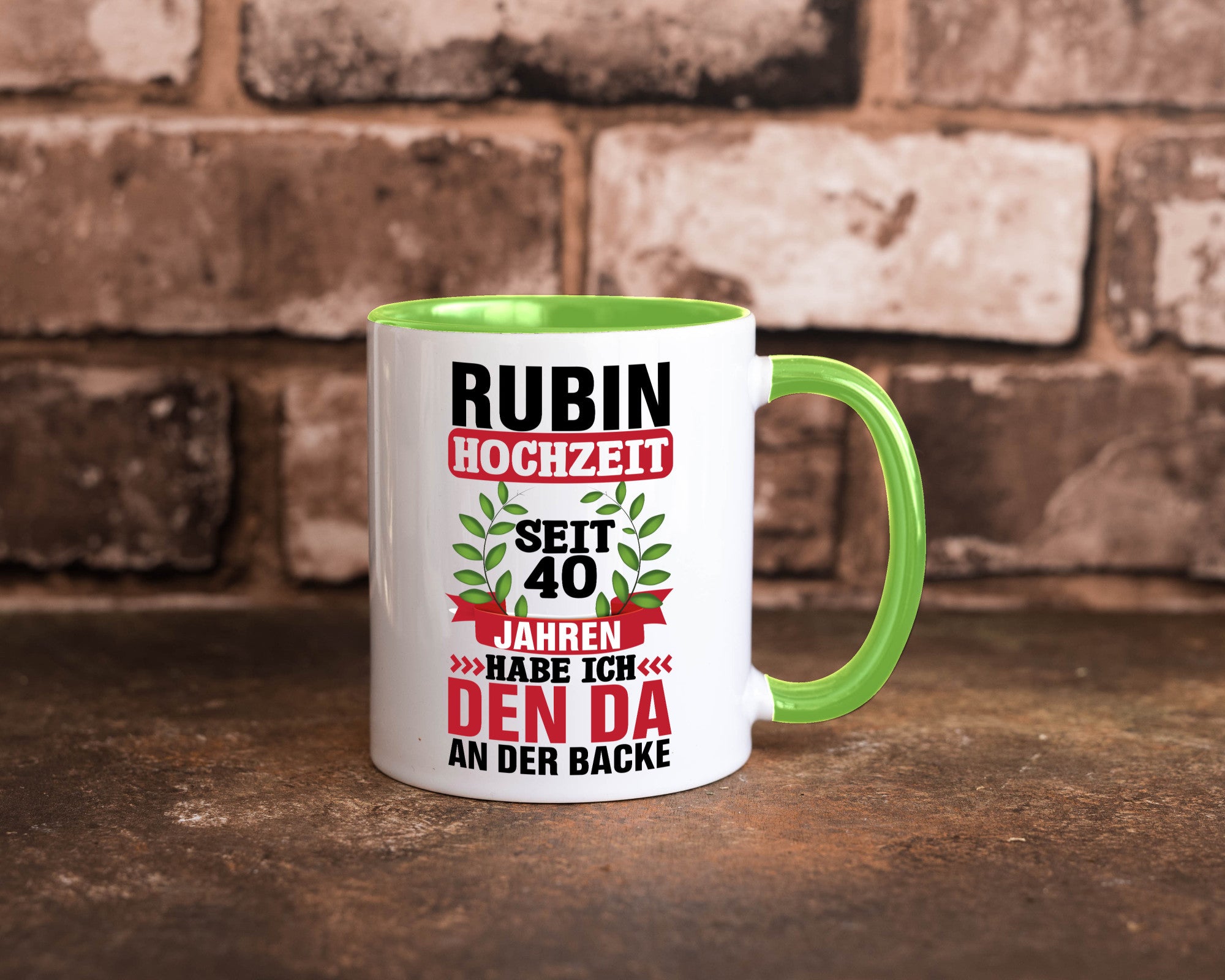Rubin Hochzeit | 40 Jahre Verheiratet Humor Geschenkidee Tasse