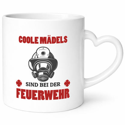 Coole Mädels sind bei der Feuerwehr | Feuerwehrfrau lustiger Spruch Geschenk