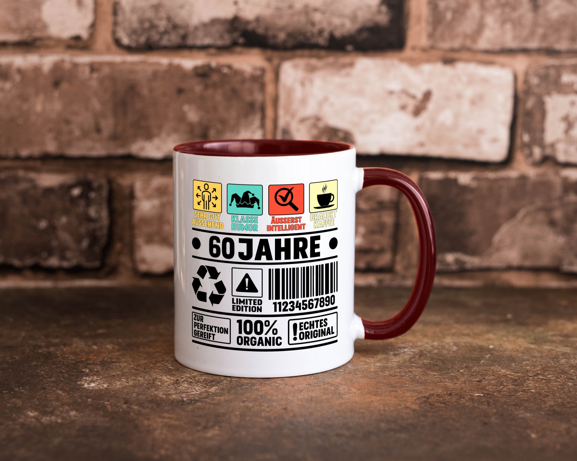 60. Geburtstag | 60 Jahre Humor Limited Edition Geschenkidee Tasse