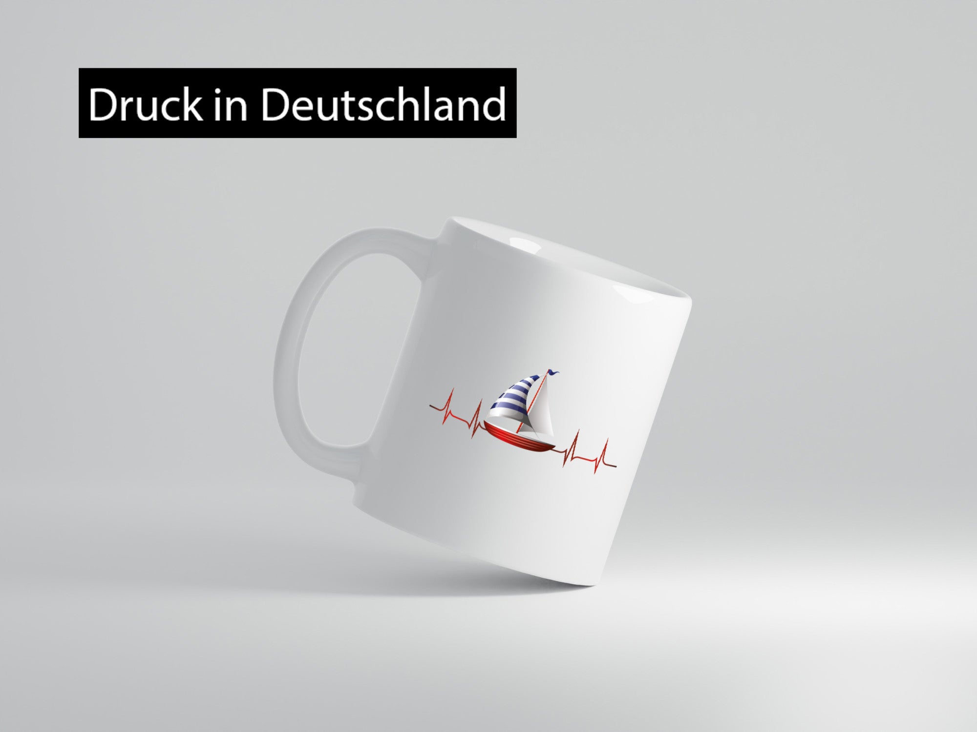 Segelboot Herzschlag | Segler segeln Boot Kapitän Geschenk Humor Geschenkidee