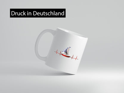 Segelboot Herzschlag | Segler segeln Boot Kapitän Geschenk Humor Geschenkidee