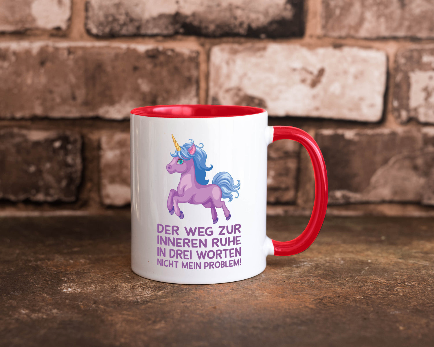 Innere Ruhe, drei Worte, nicht mein Problem | Einhorn Geschenk Humor
