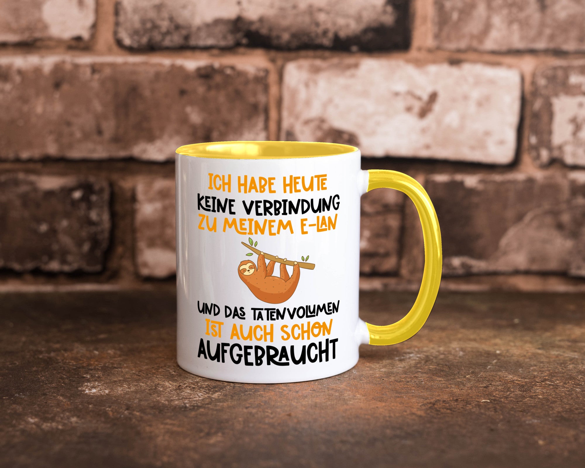 Tatenvolumen aufgebraucht | Spruch Humor Faultier Tierliebhaber Geschenkidee