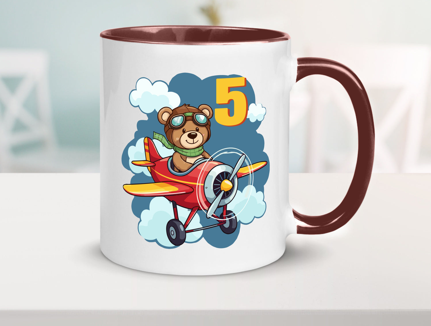 5. Geburtstag | 5 Jahre Kinder Pilot Flugzeug Geschenkidee Humor Tasse