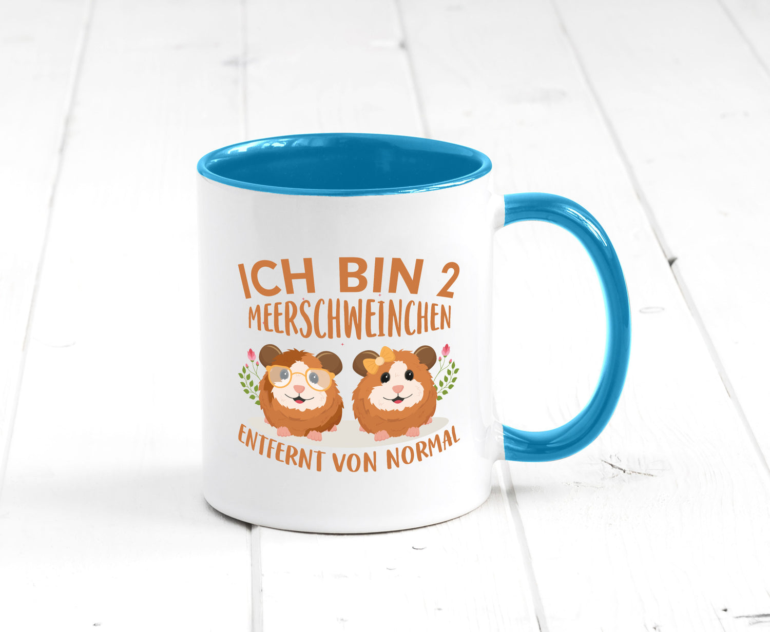 Zwei Meerschweinchen | Tierfreund Tasse Tier Liebe lustig Tierliebhaber Humor