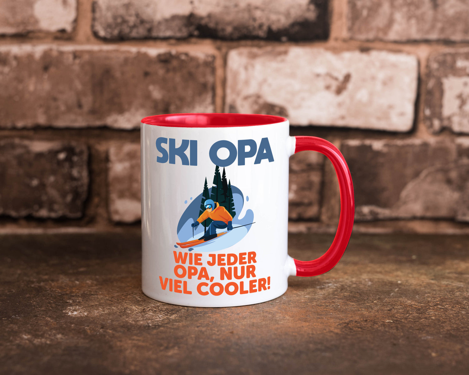 Ski Opa, normal, nur cooler | Skifahrer Bäume Schnee Geschenkidee Familie Humor