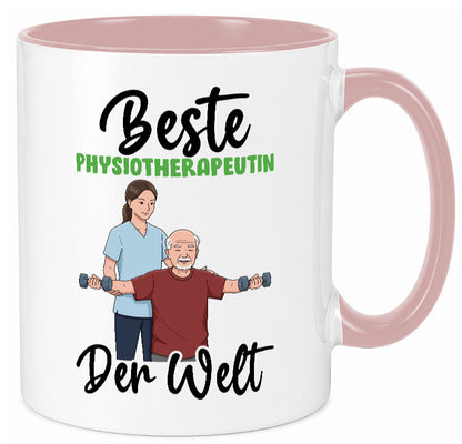 Beste Physiotherapeutin v3 lustig Humor Geschenkidee Geschenk Tasse