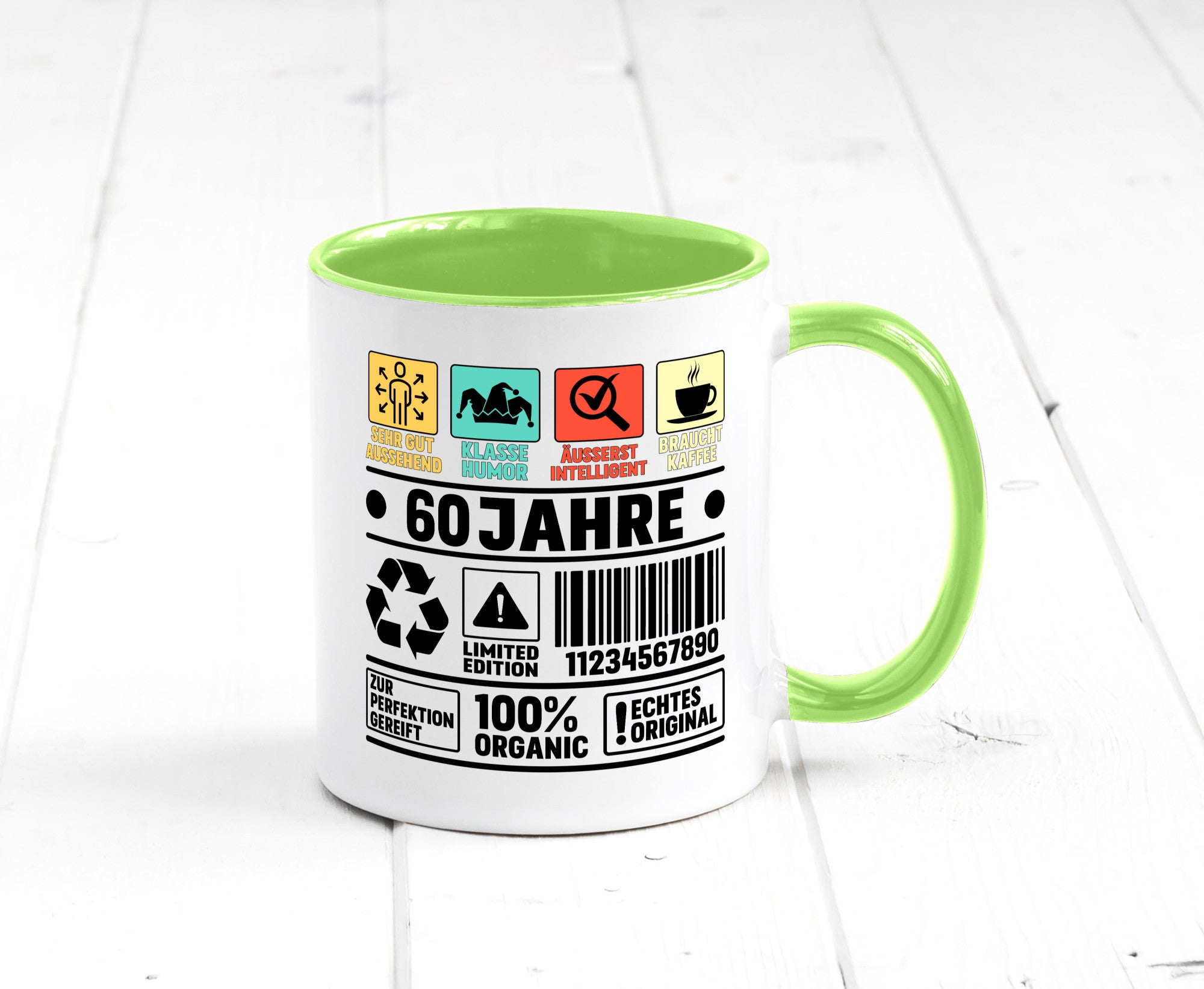 60. Geburtstag | 60 Jahre Humor Limited Edition Geschenkidee Tasse