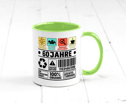 60. Geburtstag | 60 Jahre Humor Limited Edition Geschenkidee Tasse
