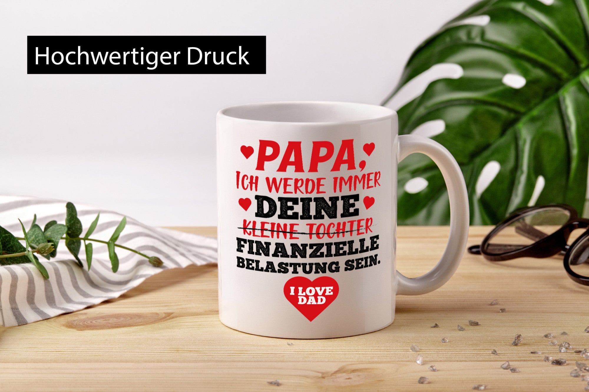 Finanzielle Belastung lustiger Spruch Geschenk Humor Geschenkidee Tasse