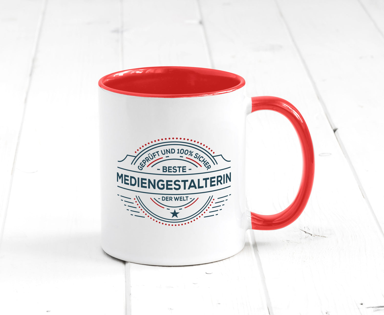 Geprüft und sicher: Mediengestalterin | Medien lustiger Spruch Geschenk Humor