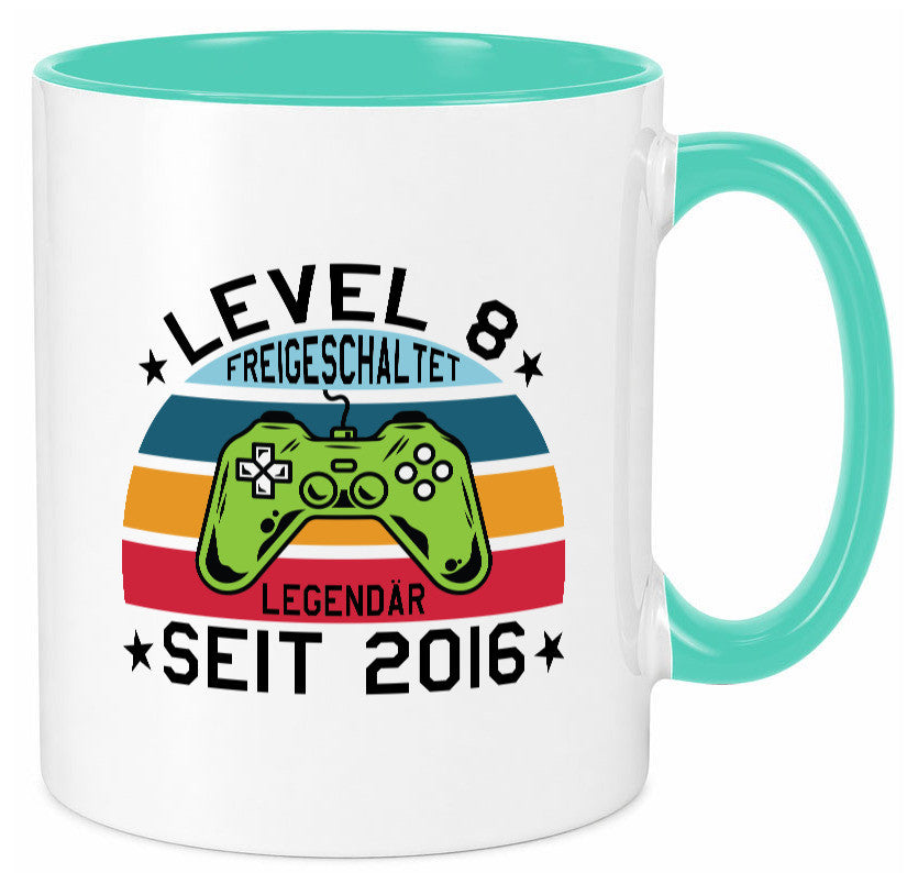 Level 8 | legendär seit 2016 Controller Geschenk Humor Geschenkidee lustiger Tasse