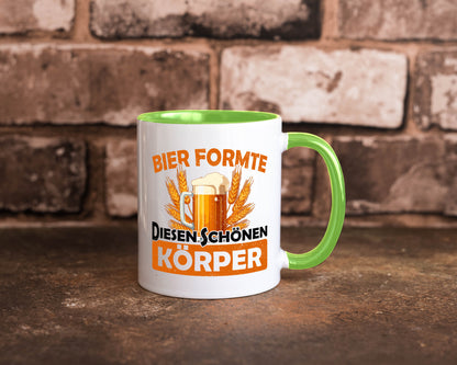 Bier förmte diesen Körper | bierliebhaber v2 Humor Geschenkidee Tasse