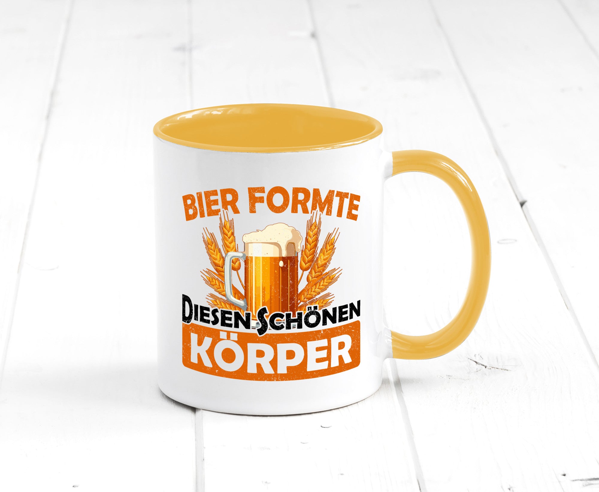 Bier förmte diesen Körper | bierliebhaber v2 Humor Geschenkidee Tasse
