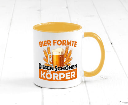 Bier förmte diesen Körper | bierliebhaber v2 Humor Geschenkidee Tasse