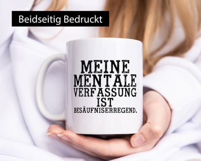 Mentale Verfassung | Party Trinken Alkohol Therapie Geschenk Humor Geschenkidee